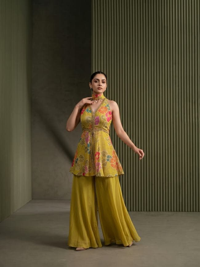 Floral peplum